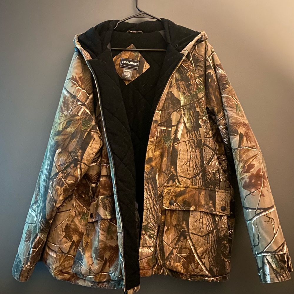 REALTREE CAMO HUNTING JACKET ZIP UP 2XL